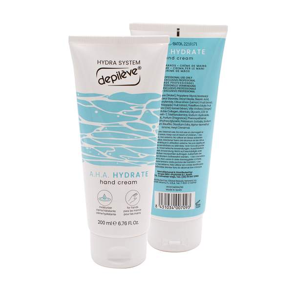 Depileve-Paraffin-Cosmetic-Product-AHA-Hydrate-tube-Front-Back-200-ml
